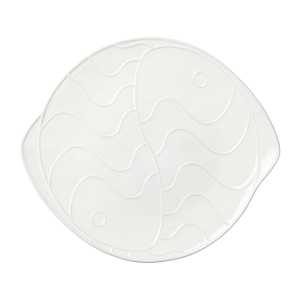 Broste Copenhagen Pesce Teller 30 x 34,6cm Transparent white