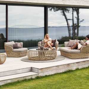 Cane-line - Basket Loungesessel Outdoor, natural / taupe
