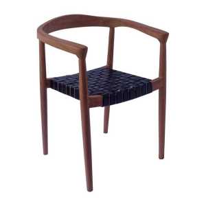 Casa Moro Esszimmerstuhl Lederstuhl Marlene Echtleder & Massivholz Teak Designer Leder Stuhl (Vintage Esszimmerstuhl Retro Stuhl), umweltfreundlich & nachhaltig
