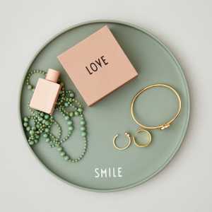 Design Letters - AJ Favourite Porzellan Teller, Smile / grün
