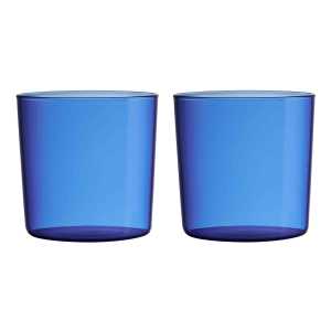 Design Letters - Kids Eco Trinkglas, blau (2er-Set)