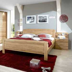 Doppelbett mit Bettkasten Eiche (dreiteilig)