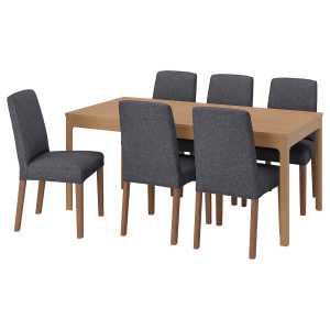EKEDALEN / BERGMUND Tisch und 6 Stühle