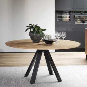 Esszimmer Tisch aus Eiche Massivholz mit Schweizer Kante 150 cm breit