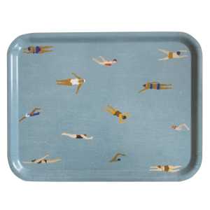 Fine Little Day Swimmers Tablett 33 x 43cm Blau