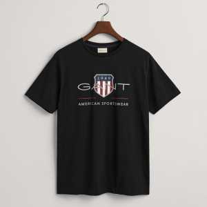 GANT Men's Reg Archive Shield T-Shirt - Black - S