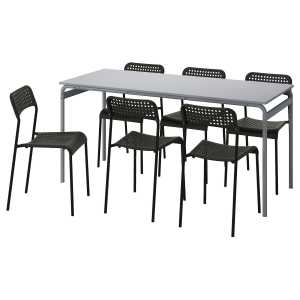 GRÅSALA / ADDE Tisch und 6 Stühle