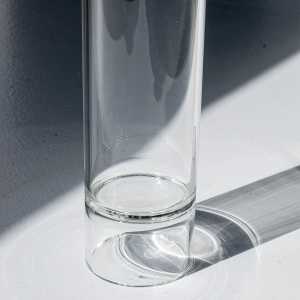 HANA - Ava Trinkglas Ø 5 x H 20 cm, transparent (2er-Set)