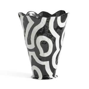 HAY - Jessica Hans Shadow Vase, H 25 cm, schwarz / weiß