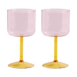 HAY Tint Weinglas 25cl 2er Pack Rosa-gelb