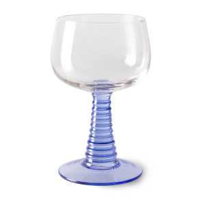HK Living Swirl Weinglas hoch Blue