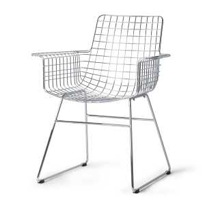 HKliving - Wire Arm Chair, Chrom