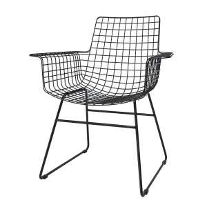 HKliving - Wire Arm Chair, schwarz