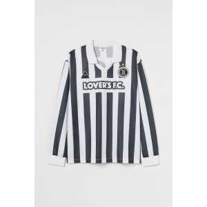 H&M Fußballtrikot mit Langarm Weiß/10, T-Shirt in Größe XL. Farbe: White/10