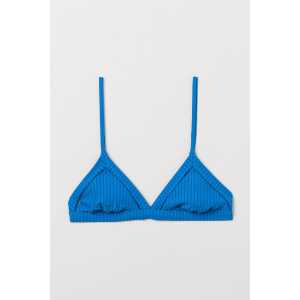 H&M Triangel-Bikinitop Knallblau, Bikini-Oberteil in Größe 34. Farbe: Bright blue