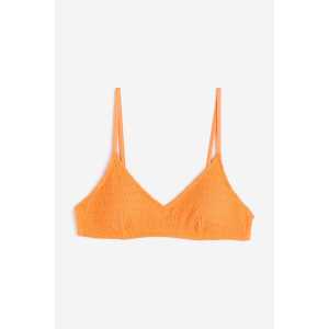 H&M Wattiertes Bikinitop Orange, Bikini-Oberteil in Größe 36