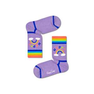 Kids Happy Rainbow Rib Sock
