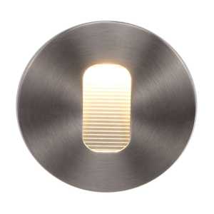 Lucande - Telke LED Round Außen Einbauwandlampe Steel