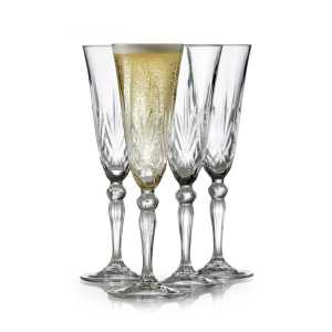 Lyngby Glas Melodia Champagnerglas 16 cl 4er Pack Kristall