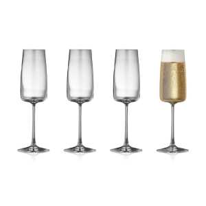 Lyngby Glas Zero Champagnerglas 30 cl 4er Pack Kristall