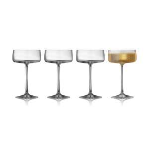 Lyngby Glas Zero Champagnerglas coupe 26 cl 4er Pack Kristall