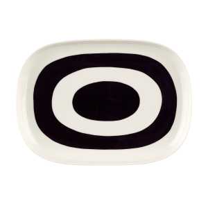 Marimekko - Melooni Servierplatte 23 x 32 cm, weiß / schwarz