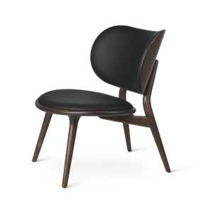 Mater The Lounge Chair Loungesessel Leder Black, Stativ aus Sirka Grey