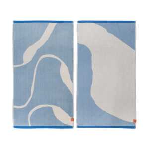 Mette Ditmer Nova Arte Handtuch 50x90cm 2er Pack Light blue-off-white