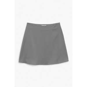 Monki Grauer Minirock aus Satin Grau, Röcke in Größe 42. Farbe: Grey