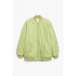 Monki Hellgrüne Oversize-Pilotenjacke Pistaziengrün, Jacken in Größe XXS. Farbe: Pistachio green