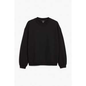 Monki Schwarzer Pullover mit Rundhalsausschnitt Schwarz, Sweatshirts in Größe XXS. Farbe: Black