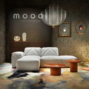 Moooi - Meshmatics LED-Kronleuchter Ø 90 cm, Stahl / Messing