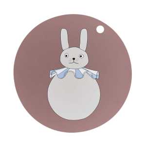 OYOY Rabbit Pompom Tischset Ø39 cm Clay