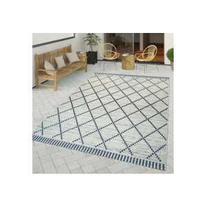 Outdoorteppich Flachgewebter In- & Outdoor Teppich Geometrisch, TT Home, rechteckig, Höhe: 8 mm