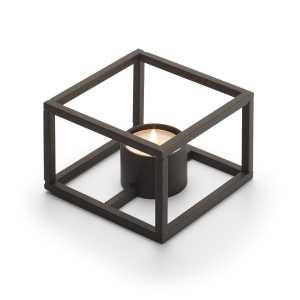 Philippi - Cubo Teelichthalter für 1 Teelicht, 10 x 10 cm, schwarz