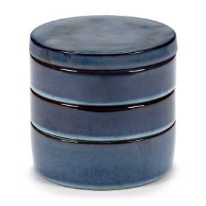 Serax Pure Schalen 3-teilig stapelbar Ø 14 cm Dark Blue