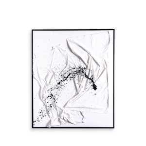 Studio Mykoda - SAHAVA Porca Miseria 2, 80 x 100 cm, weiß-schwarz / Rahmen schwarz lasiert