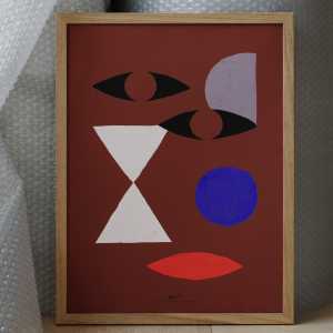 The Poster Club - Abstract Face von Matías Larrain, 30 x 40 cm