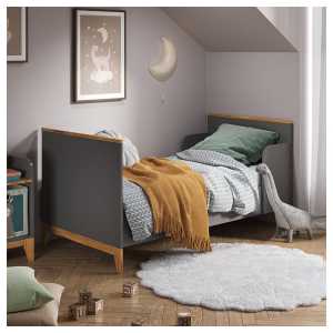 VitaliSpa® Kinderbett Kinderbett 160x80 Malia Grau/Eiche