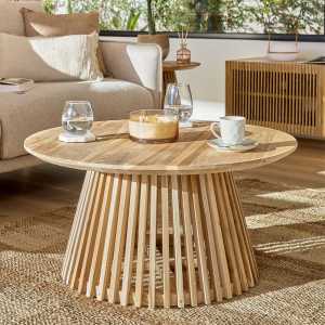 Wohnzimmer Tisch aus Teak Massivholz Skandi Design