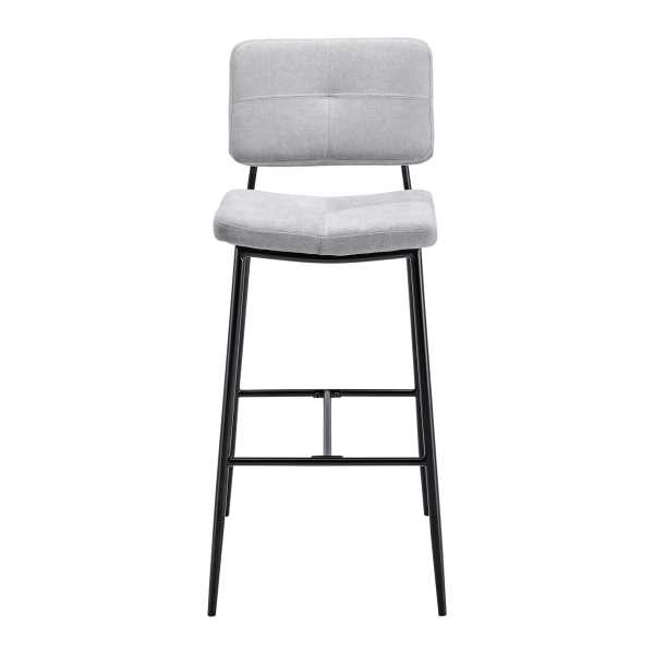 Barhocker 'Neta', Webstoff, hellgrau, Gepolstert