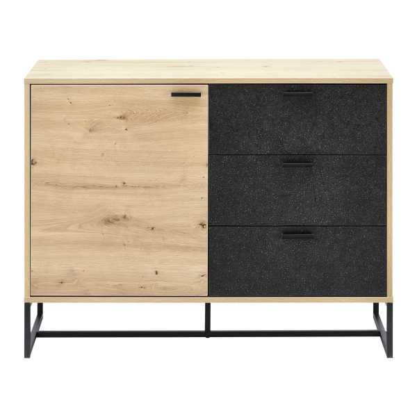 SIDEBOARD 'Fosca', eichefarben/schwarz