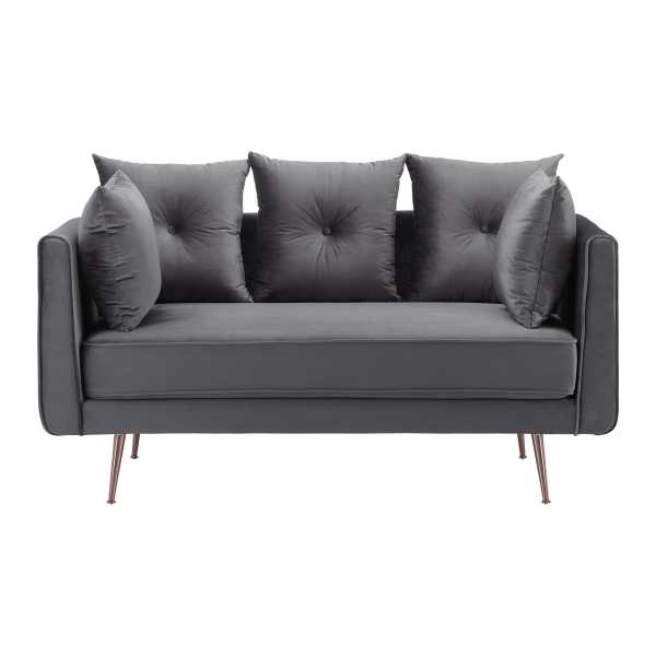 Sofa, grau 'Luis', Samt