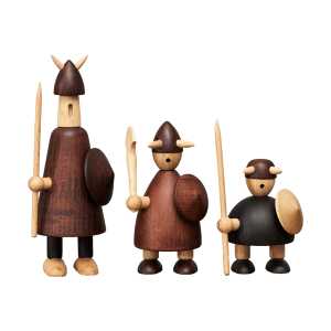 Andersen Furniture The vikings of Denmark Holzfigur 3 Teile Stained beech
