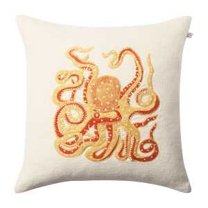 Chhatwal & Jonsson Embroidered Octopus Kissenbezug 50 x 50cm Spicy yellow-orange