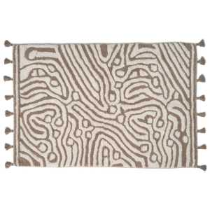 Classic Collection Maze Badezimmerteppich 60 x 90cm Simply taupe-weiß