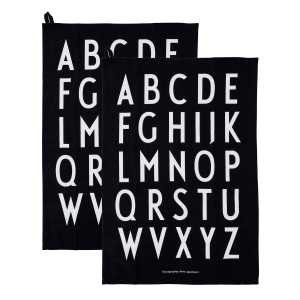 Design Letters Design Letters Geschirrtuch 40 x 60cm 2er Pack Schwarz