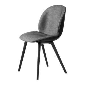 Gubi - Beetle Dining Chair Frontpolsterung (Plastic Base), Schwarz / Enzo Degli Angiuoni (0023)