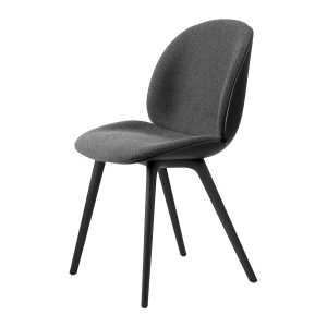 Gubi - Beetle Dining Chair Frontpolsterung (Plastic Base), Schwarz / Hallingdal 65 (173)