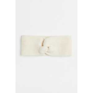 H&M Gestricktes Stirnband Cremefarben, Mützen in Größe One Size. Farbe: Cream